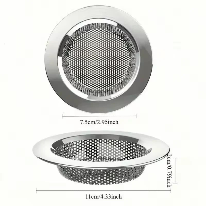 LunarFlow Premium Stainless Steel Sink Strainer (2-Pack)