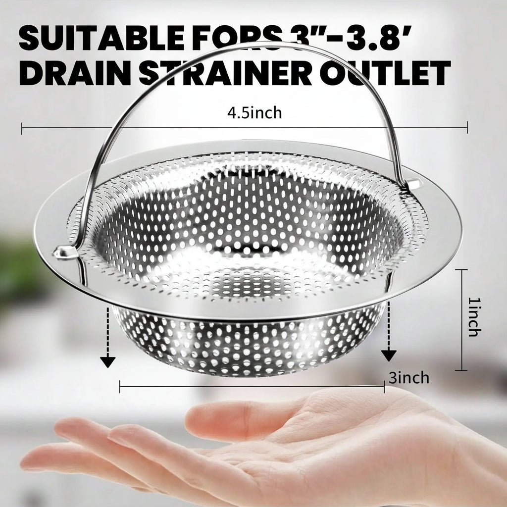 LunarFlow Stainless Steel Sink Strainer (2-Pack)
