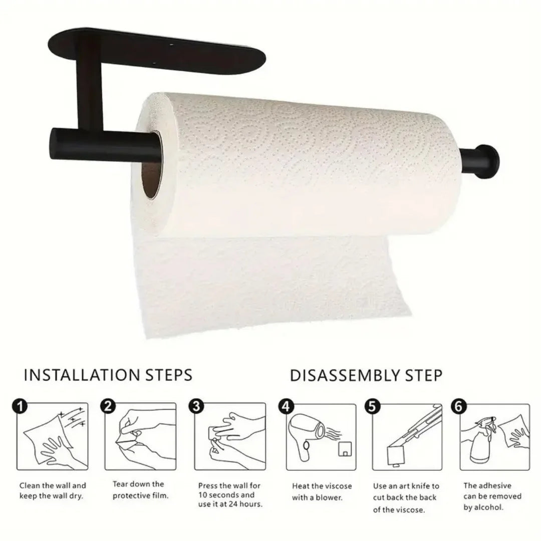 LunarGrip Adhesive Paper Towel Holder