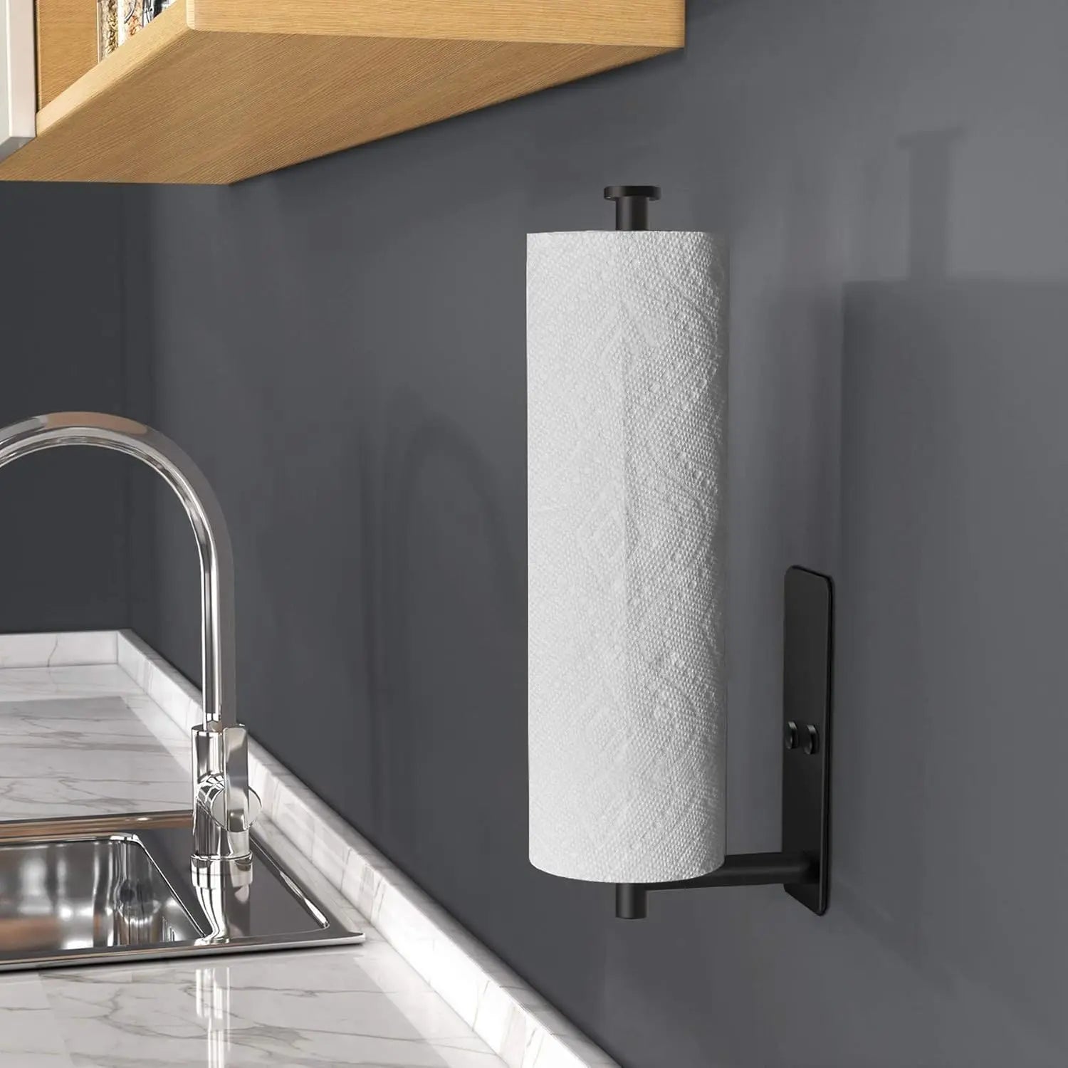 LunarGrip Adhesive Paper Towel Holder
